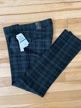 NWT Dark Green Plaid Dress Pants